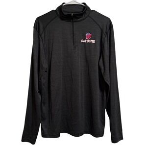 BSN Sports Mens Linfield University Catdome 1/4 Zip Pullover Gray Large